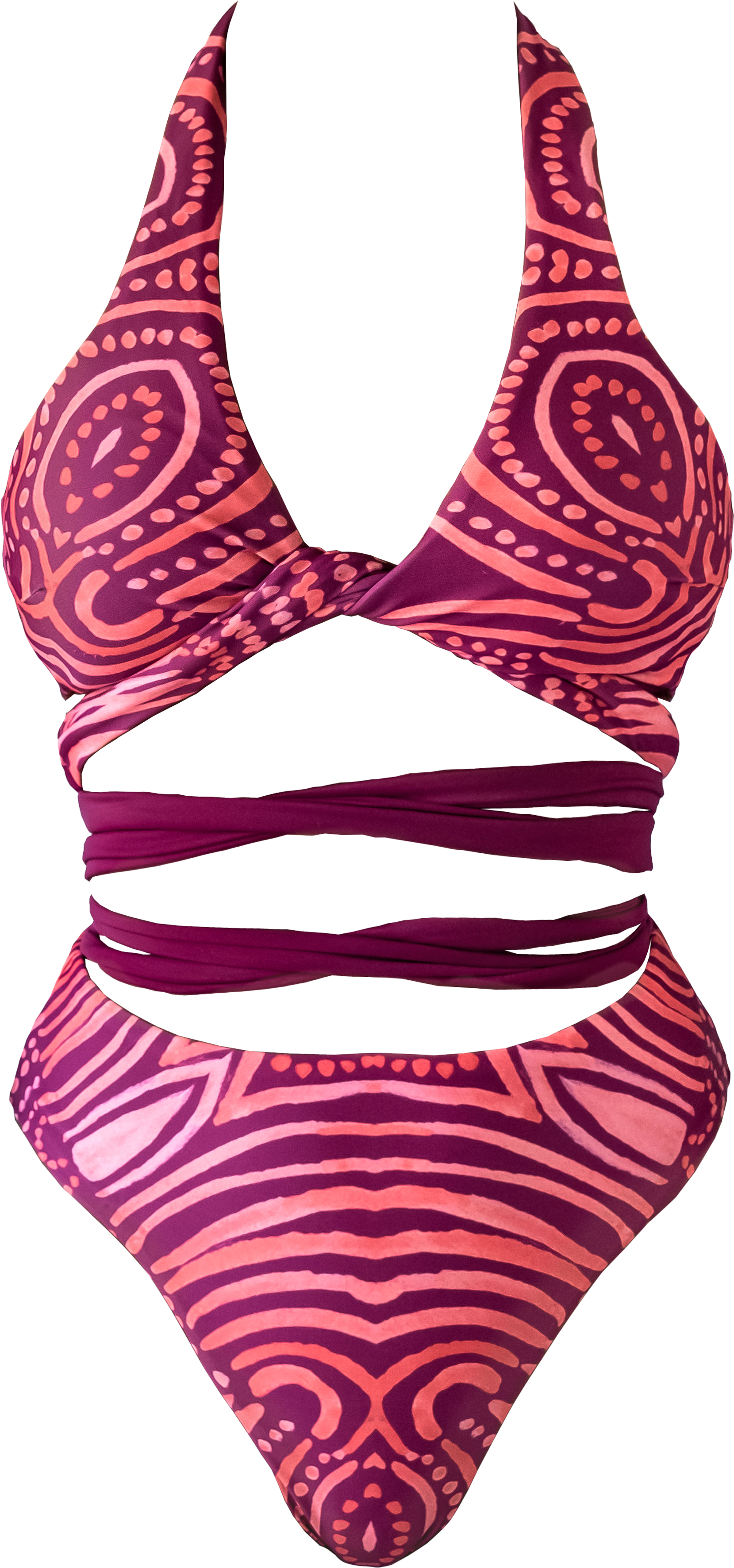 Patterned Pink Bikini Swimwear