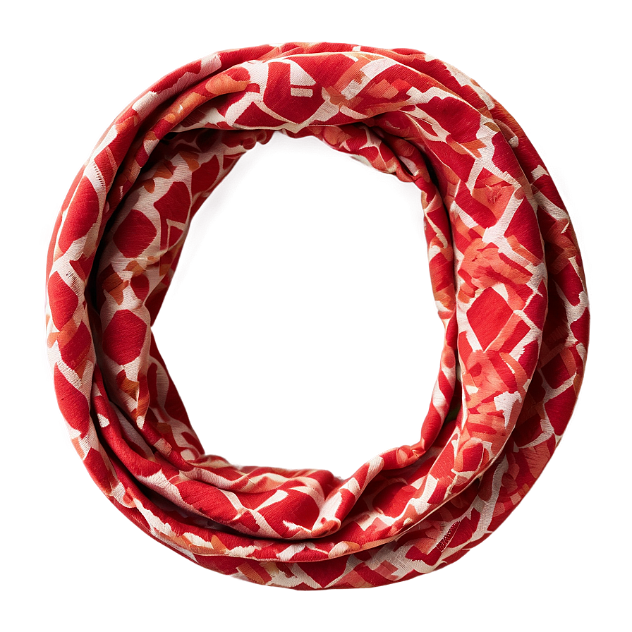 Patterned Red Scarf Png Jpq21