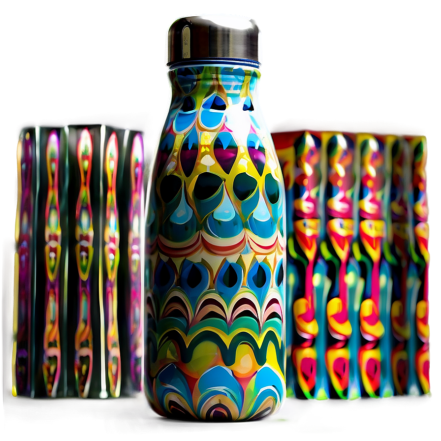 Patterned Reusable Water Bottle Png Sii23