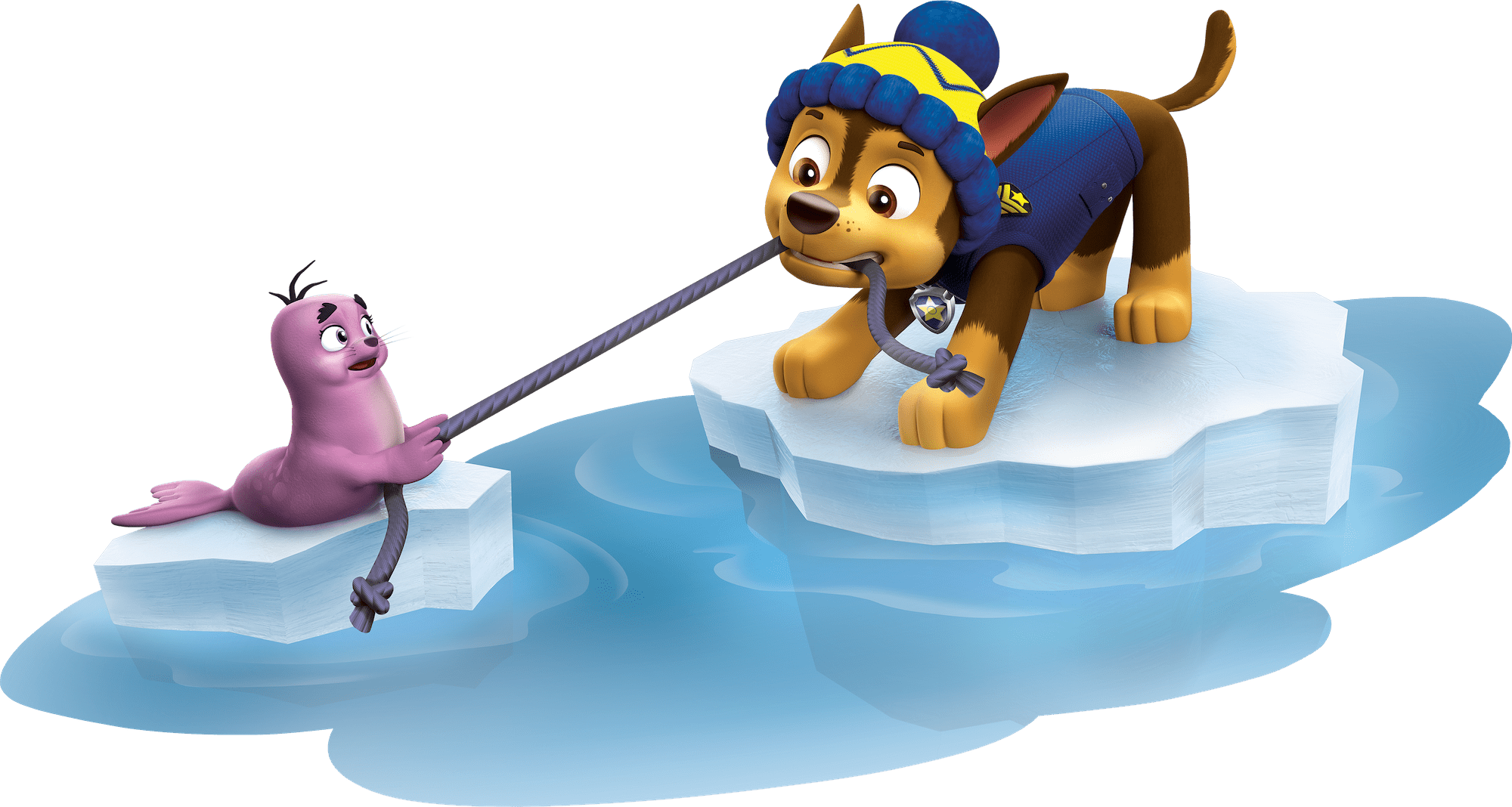 Paw Patrol Chaseand Sealon Ice