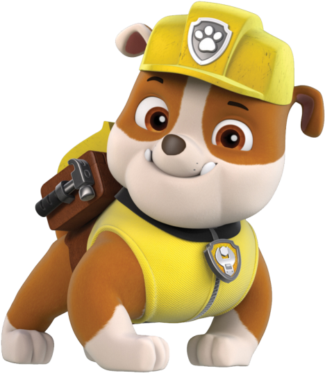 Toy,stuffed Toy,cartoon,animated Cartoon,action Figure,cap,fictional - Paw Patrol Rubble Png, Transparent Png PNG image with a transparent background, free high-resolution download