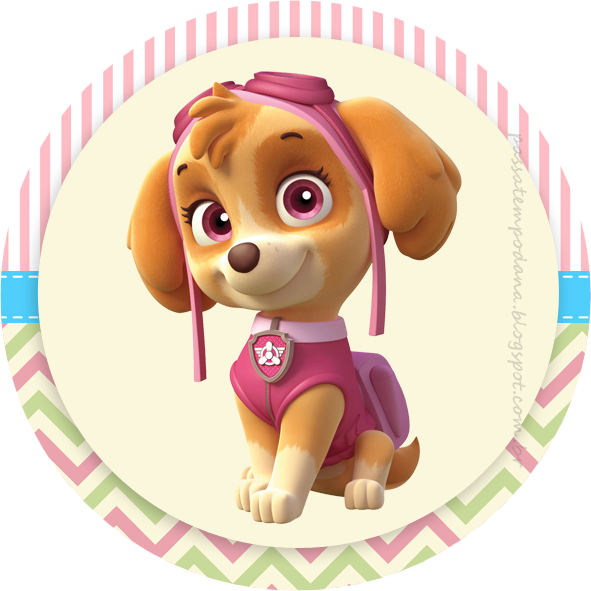 Toppers O Etiquetas De Paw Patrol Para Niñas Para Imprimir - Paw Patrol Characters Png, Transparent Png PNG image with a transparent background, free high-resolution download