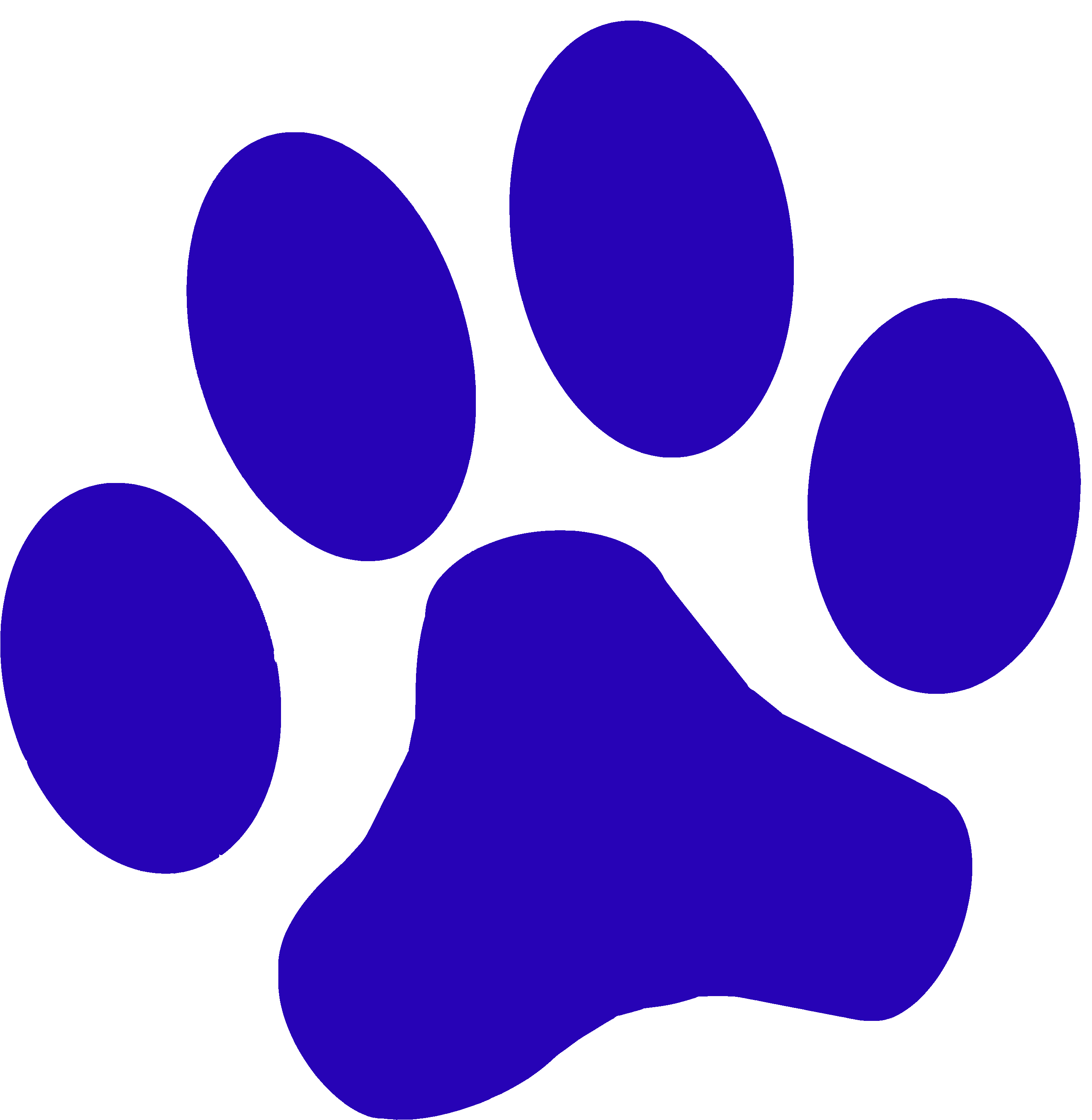 Paw Print Clipart Blue