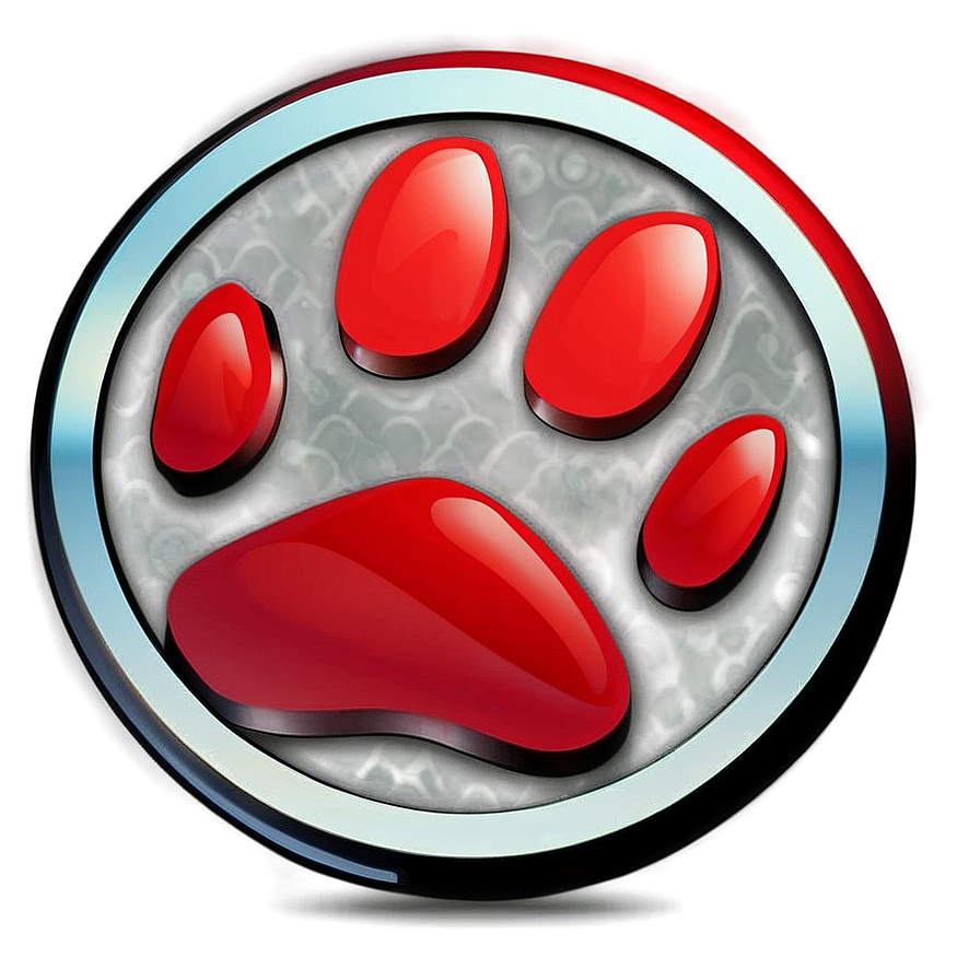 Paw Print in Circle PNG hlc82 PNG with transparent background