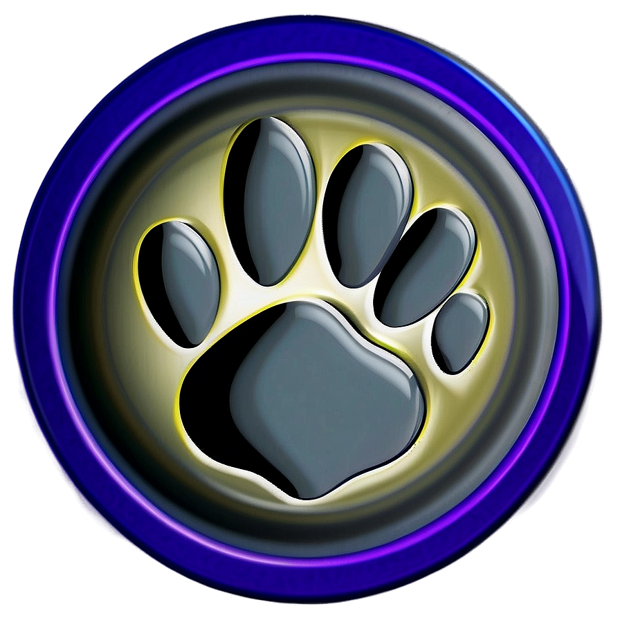 Paw Print in Circle PNG xnj7 PNG with transparent background