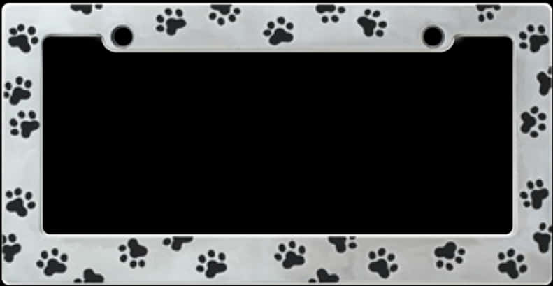 Paw Print License Plate Frame