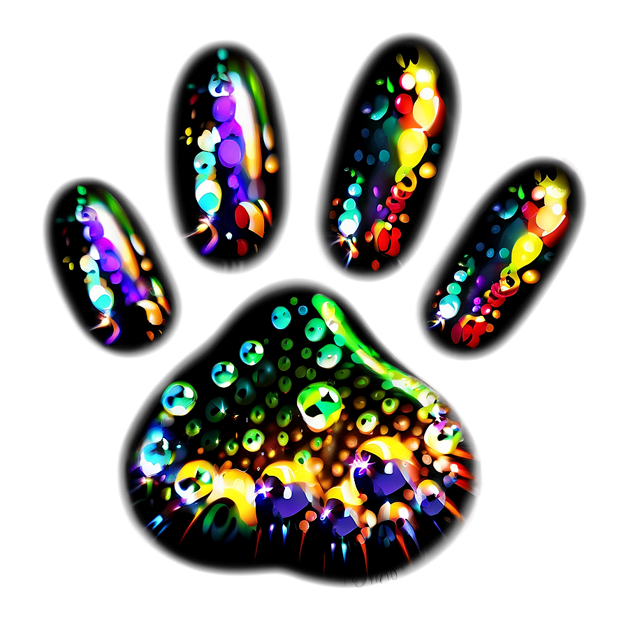 Paw Print with Sparkles PNG gro17 PNG with transparent background