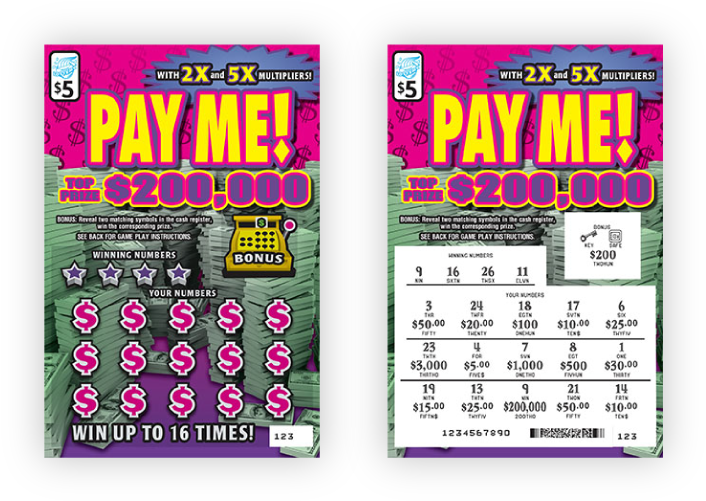Pay Me Lottery Tickets Scratch Offs PNG with transparent background