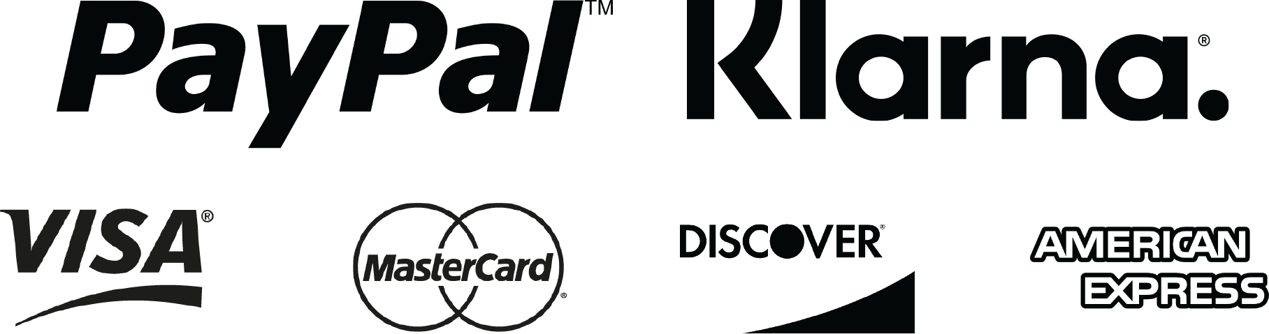 Klarna Amex Visa Mastercard Paypal, HD Png Download PNG with transparent background