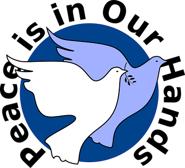 Peace Dove Symbol Graphic PNG with transparent background