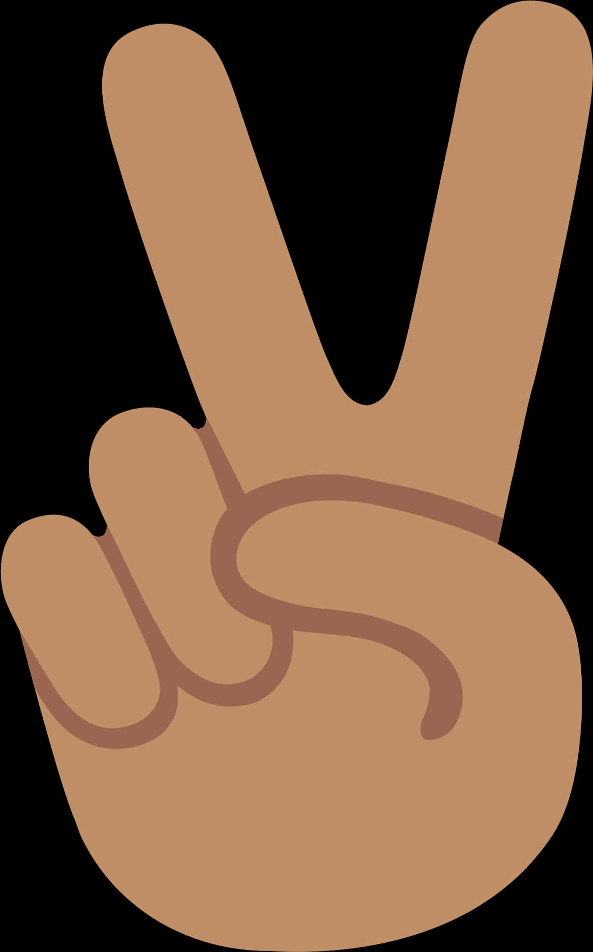 Peace Sign Hand Gesture PNG image with a transparent background, free high-resolution download