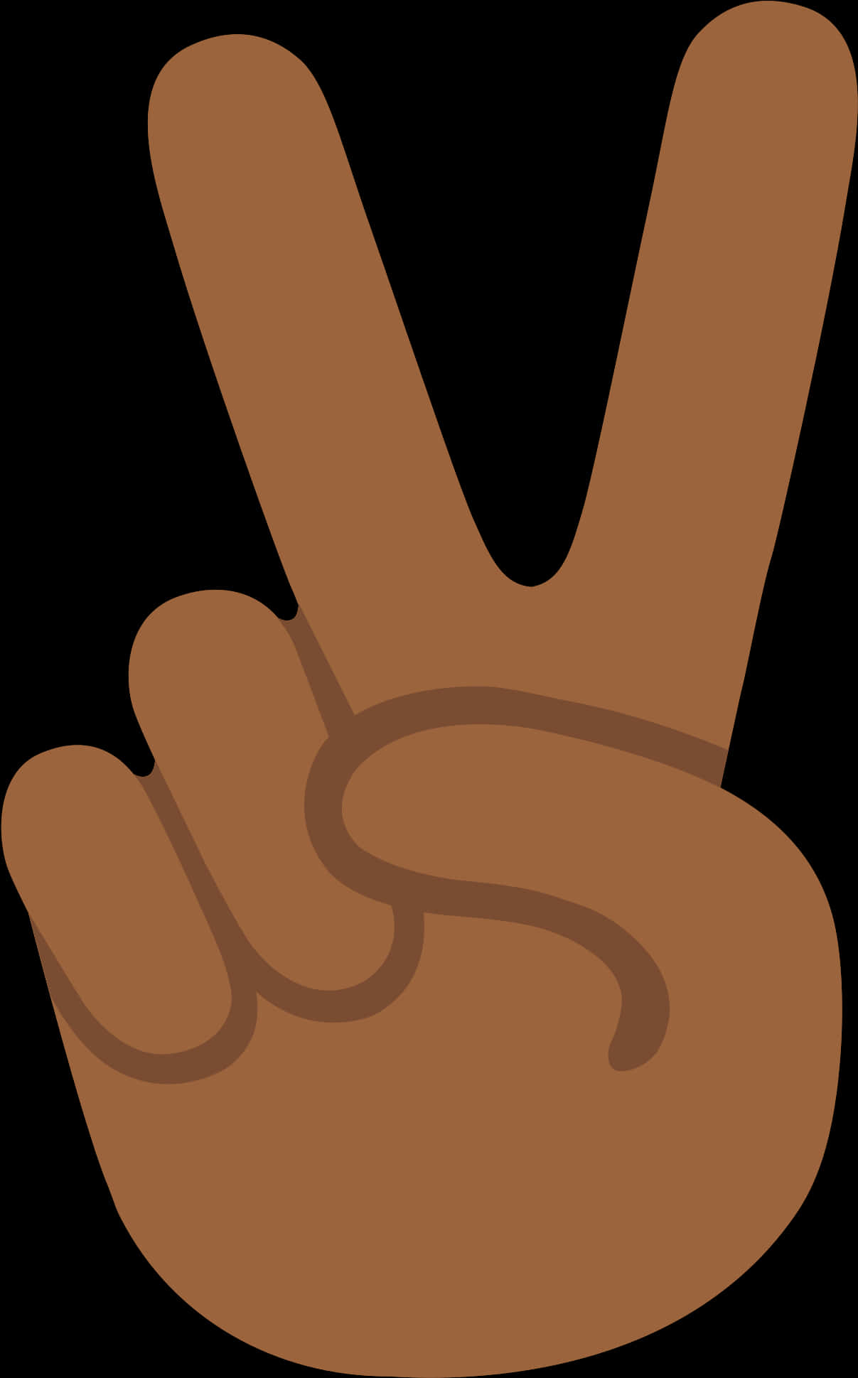 Peace Sign Hand Gesture PNG image with a transparent background, free high-resolution download