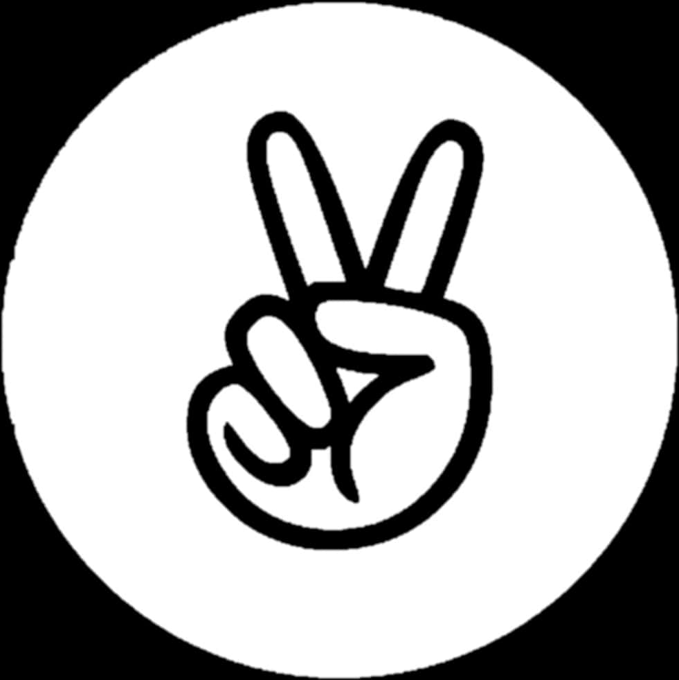 Peace Sign Hand Gesture Graphic PNG image with a transparent background, free high-resolution download