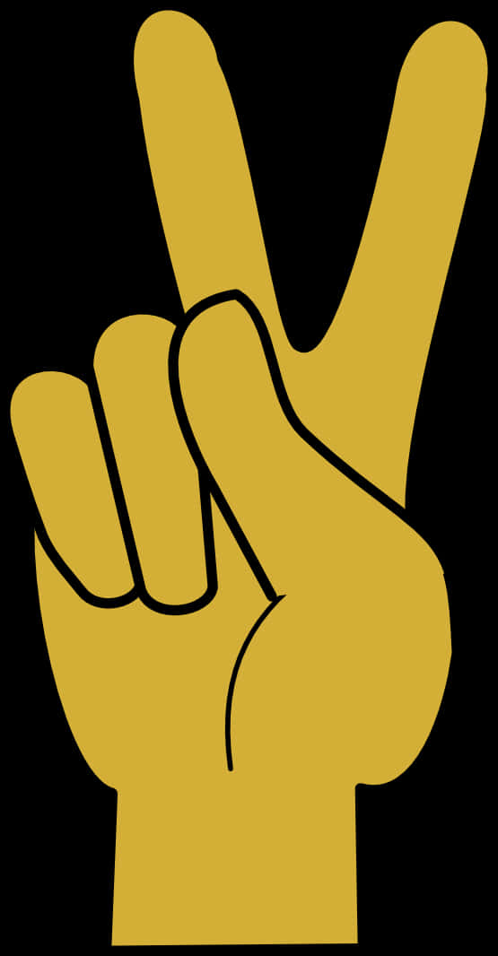 Peace Sign Hand Gesture Graphic PNG image with a transparent background, free high-resolution download