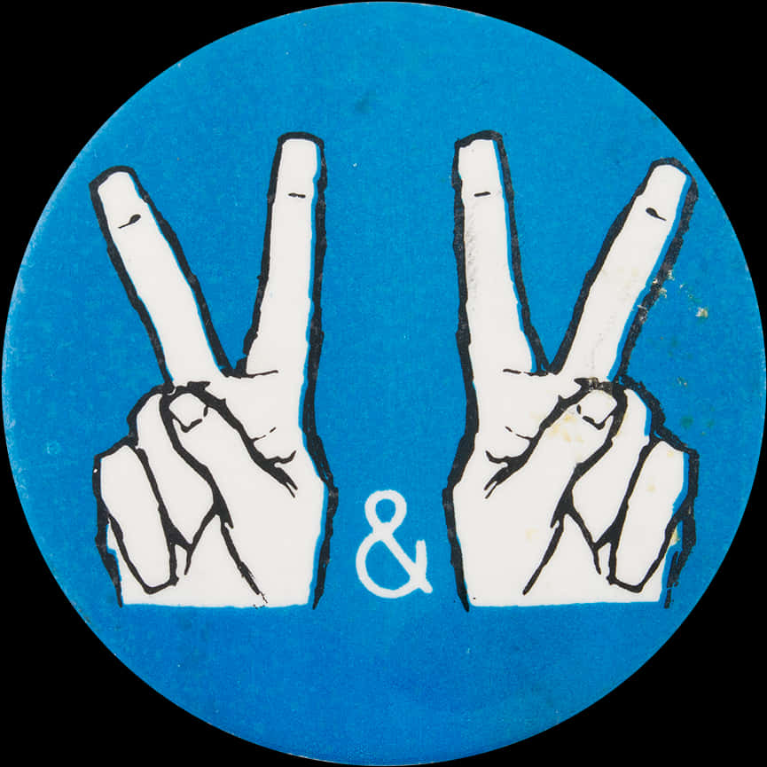 Peace Sign Handsand Ampersand PNG image with a transparent background, free high-resolution download