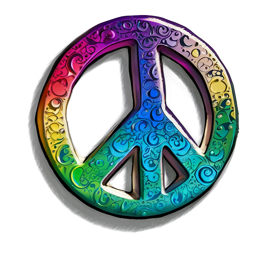 Peace Sign Hippie Graphic Png 06202024