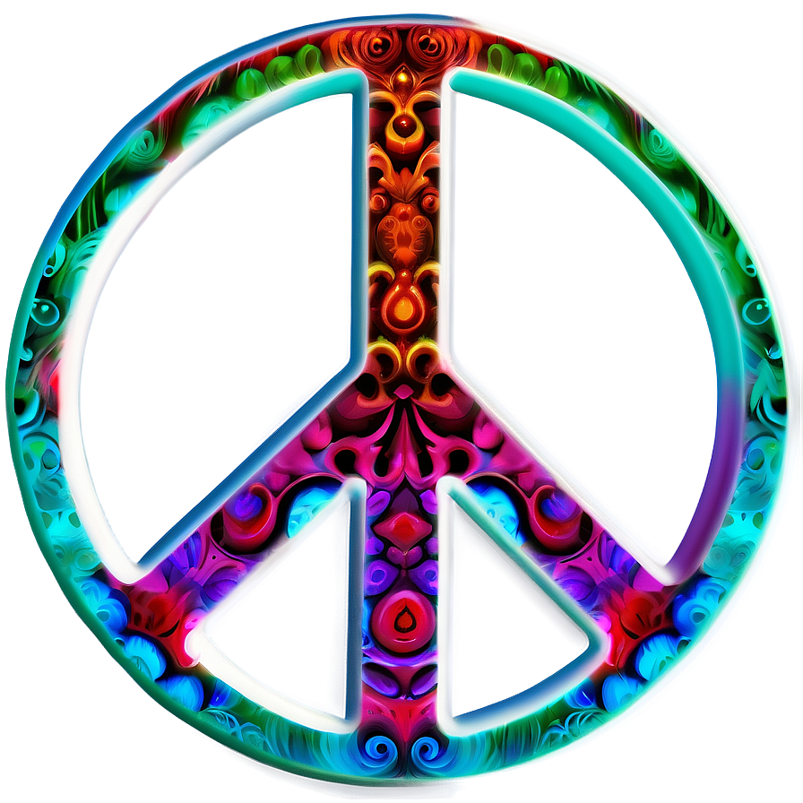 Peace Sign Hippie Graphic Png Bhu71