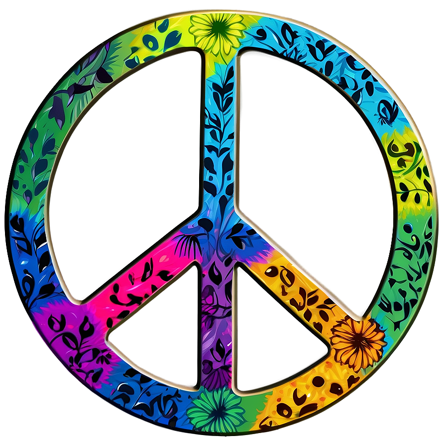 Peace Sign Hippie Graphic Png Fwv