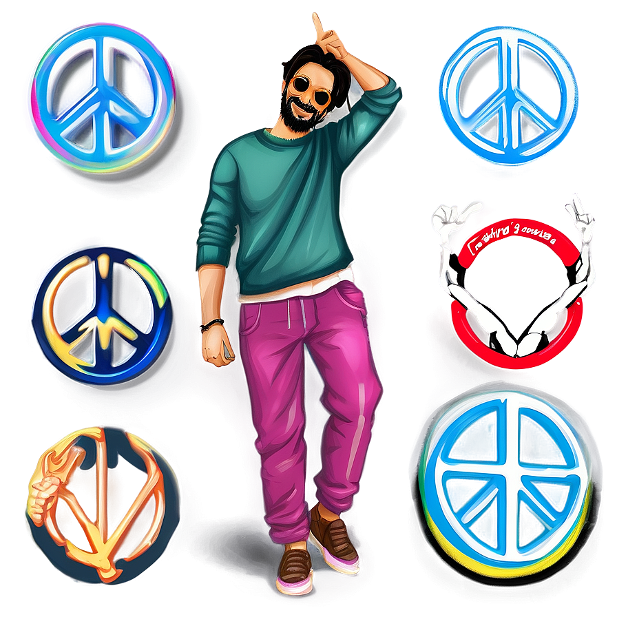 Peace Sign Illustration PNG ukm9 PNG image with a transparent background, free high-resolution download