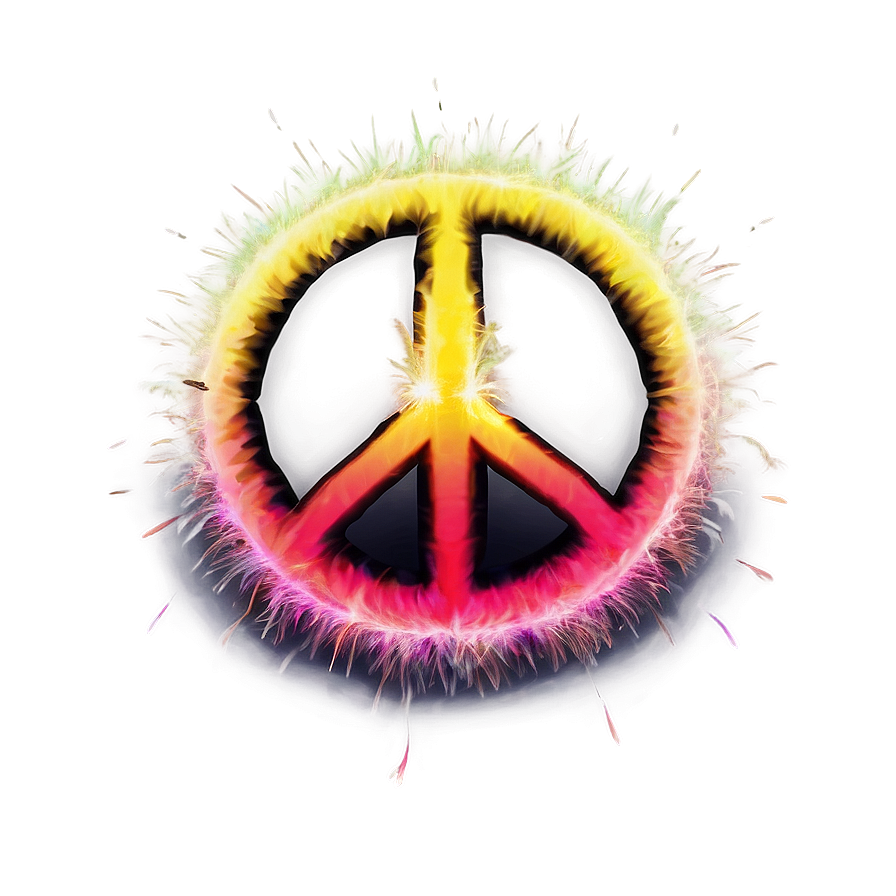 Peace Sign In Fireworks Png Yeu