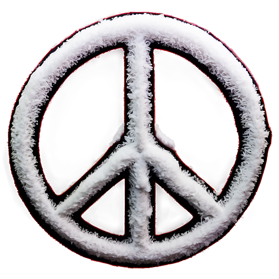 Peace Sign In Snow Png 05252024