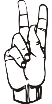 Peace Sign Silhouette PNG with transparent background