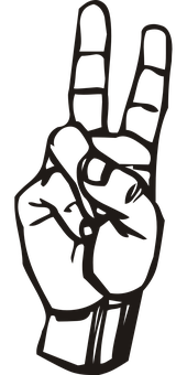 Peace Sign Silhouette PNG with transparent background