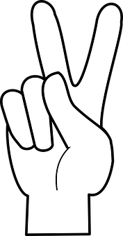Peace Sign Vector Illustration PNG with transparent background