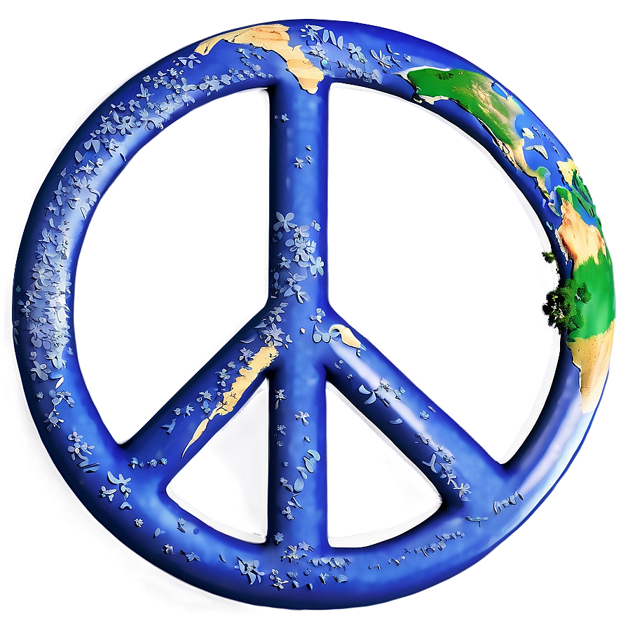 Peace Sign With Earth Png Vyx4