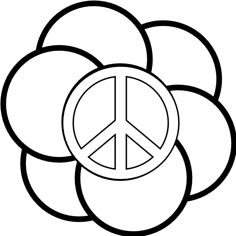 Peace Symbol Floral Design