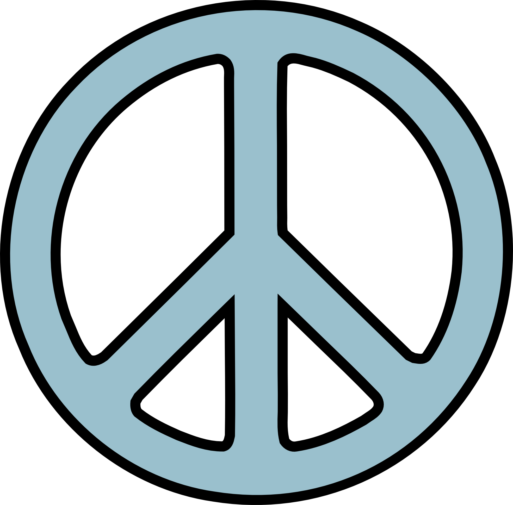 Peace Symbols New Years Day Clip Art - Peace Symbol Transparent, HD Png Download PNG with transparent background