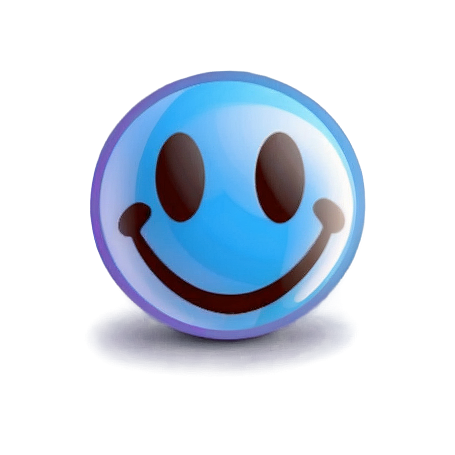 Peaceful Blue Smiley Icon Png 14