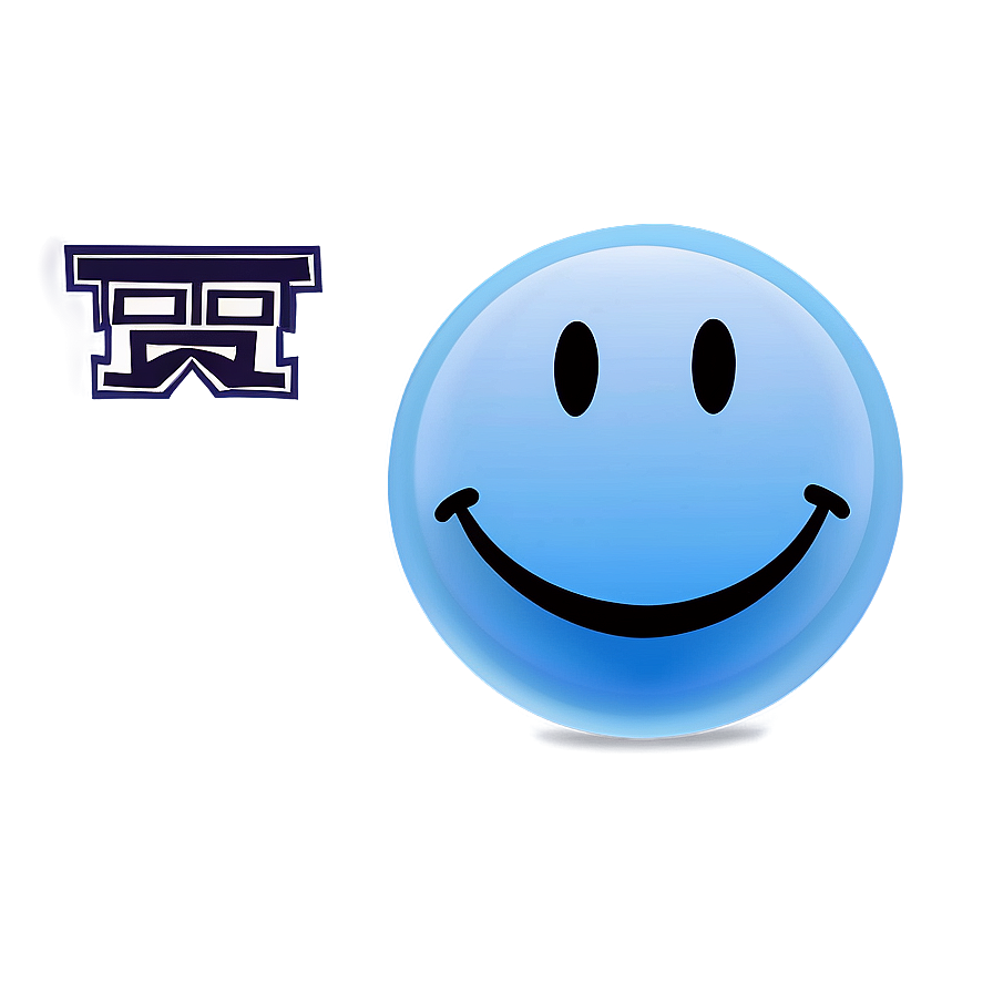 Peaceful Blue Smiley Icon Png 40