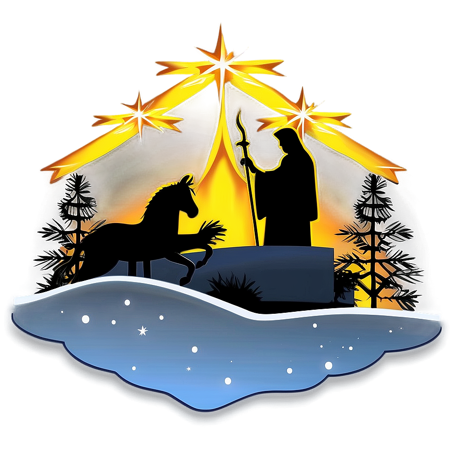 Peaceful Christmas Eve Nativity Scene PNG kpa PNG with transparent background
