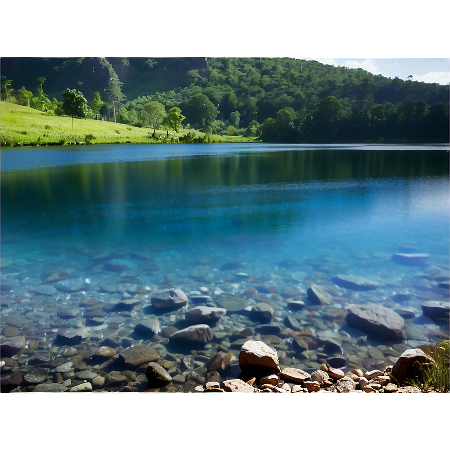 Peaceful Lake Land PNG bon30 PNG with transparent background