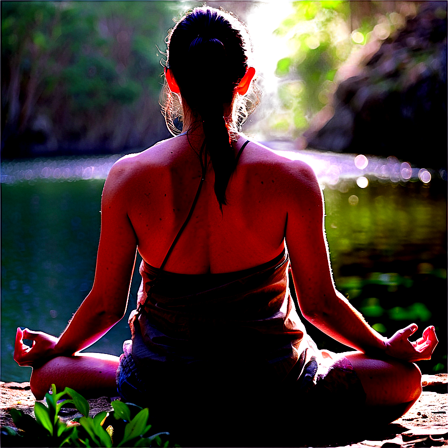 Peaceful Meditation Scenery PNG 05232024 PNG with transparent background