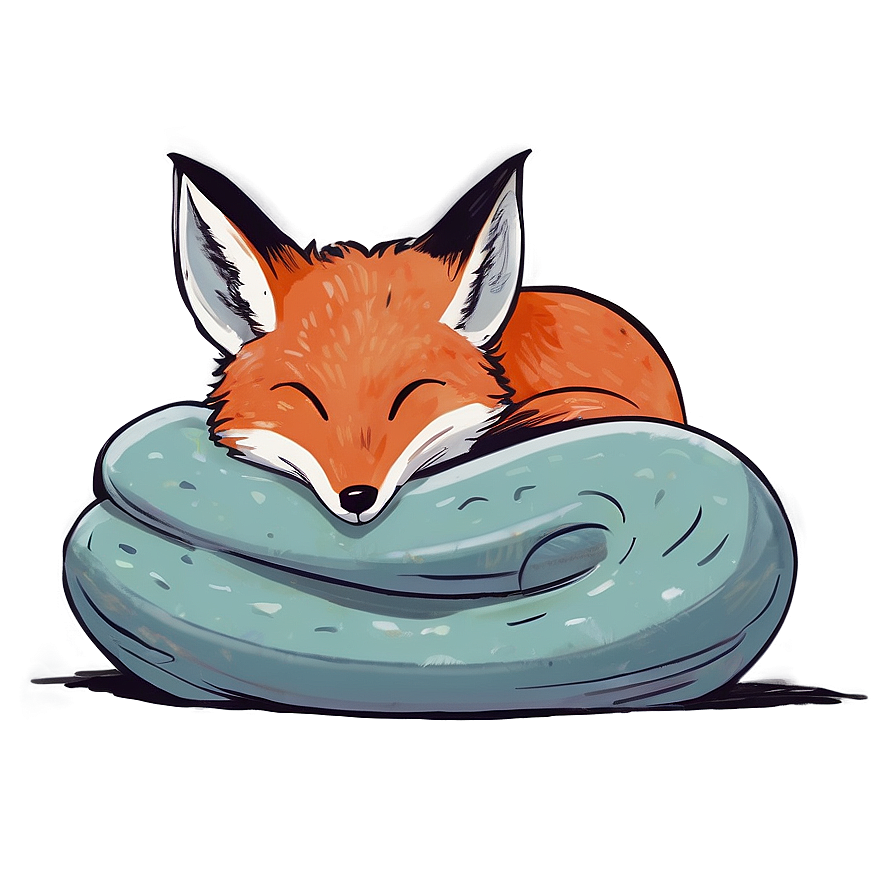 Peaceful Sleeping Fox PNG apw PNG with transparent background