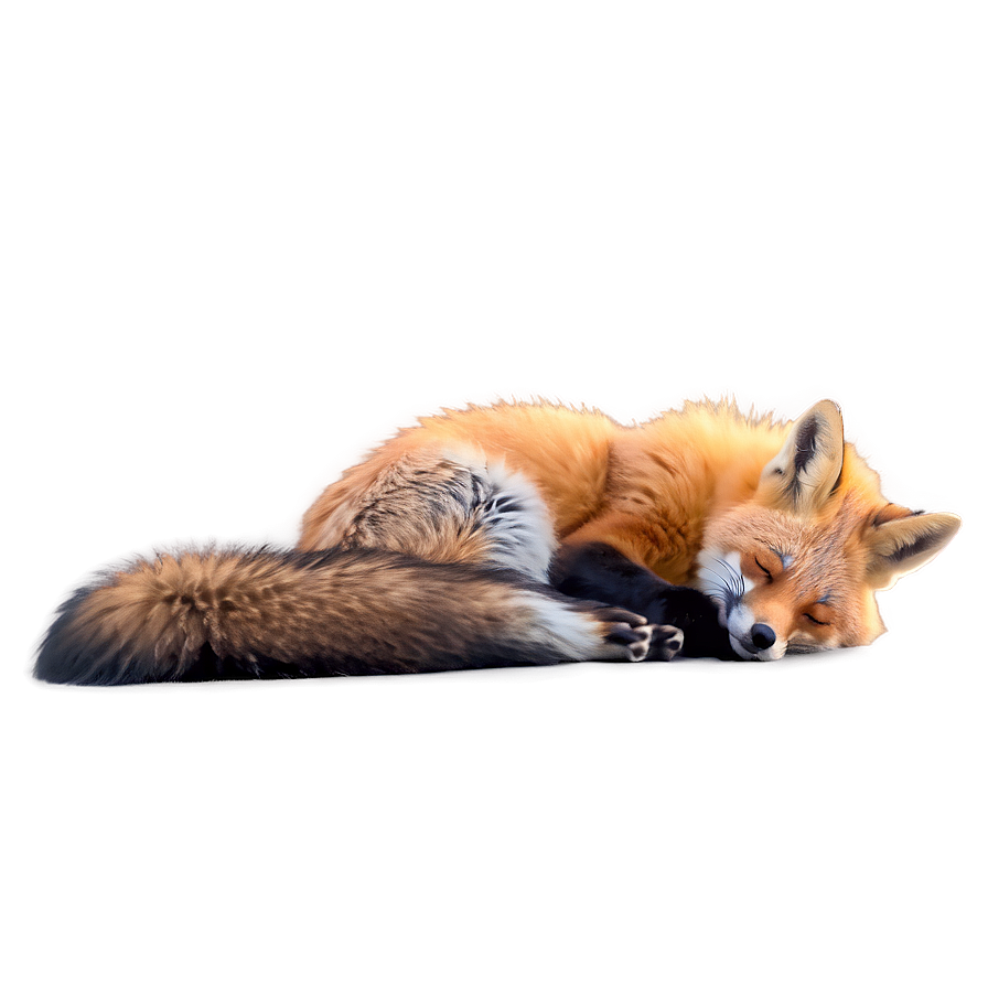 Peaceful Sleeping Fox PNG lfj15 PNG with transparent background