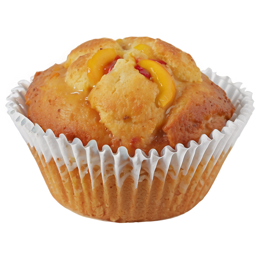 Peach Cobbler Muffin PNG 06262024 PNG with transparent background