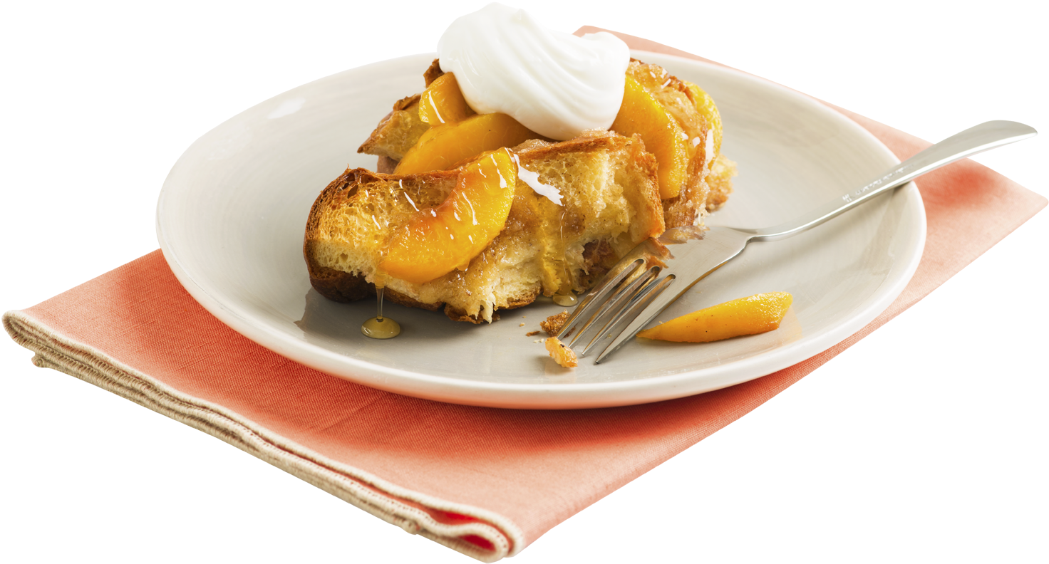 Peach French Toast Dessert Plate