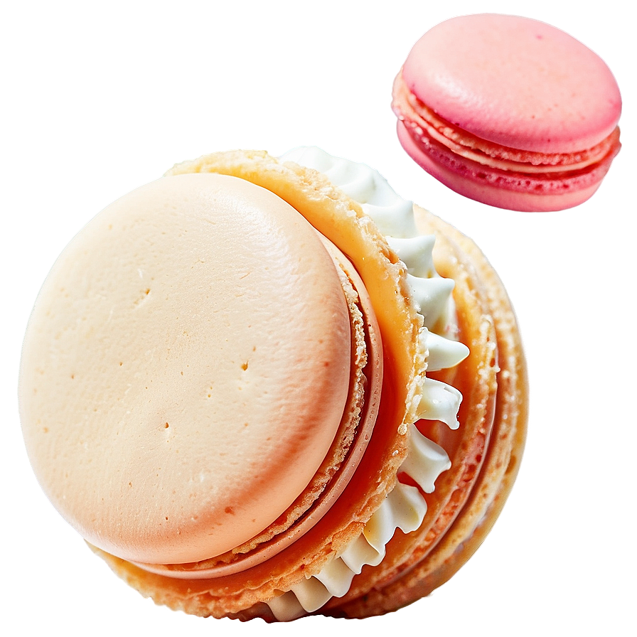 Peach Macaron Dessert Png Net47