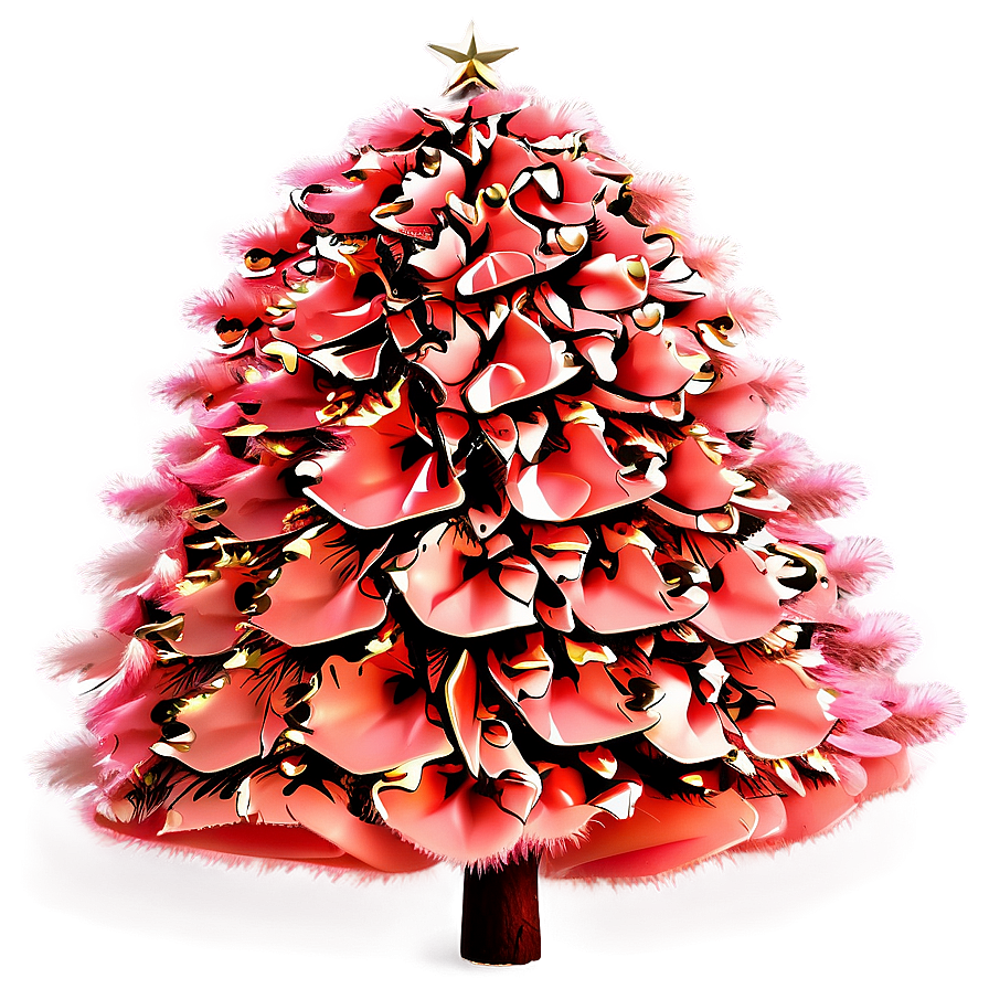 Peach Pink Christmas Tree Png 85