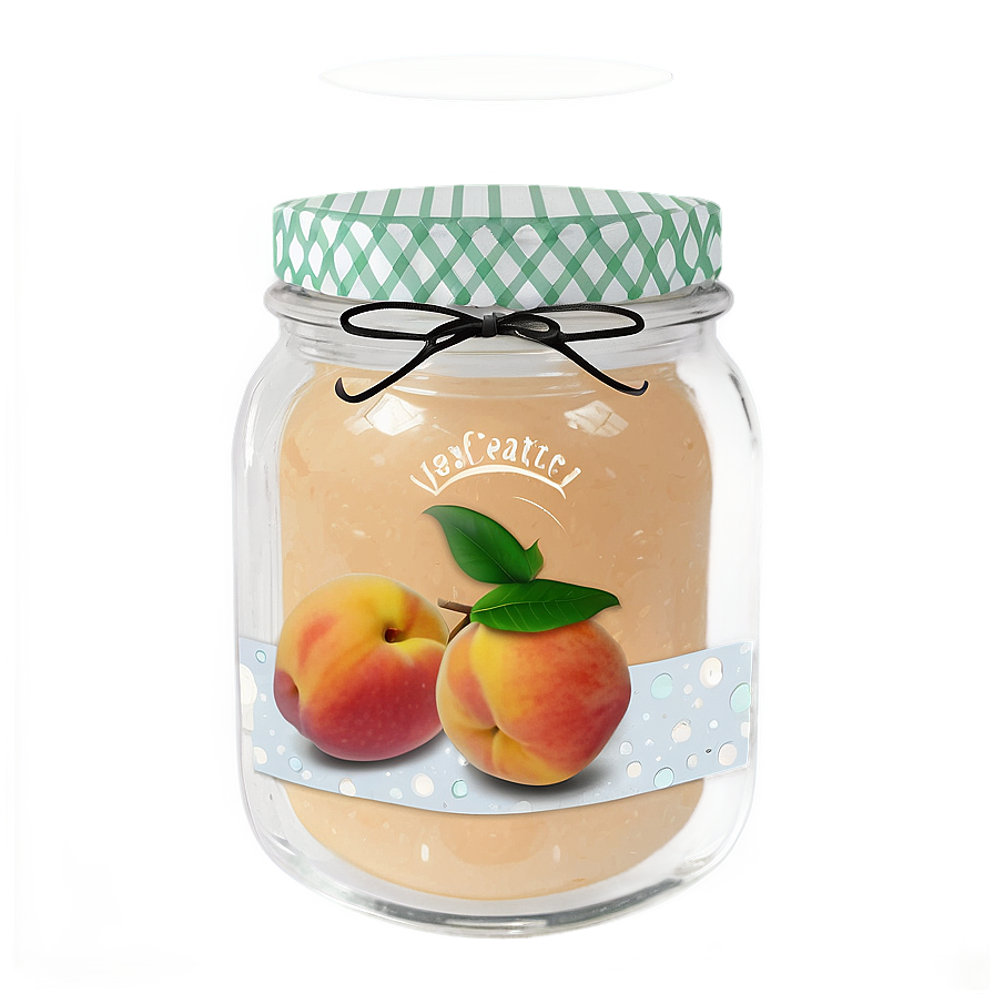 Peach Preserves Jar PNG dhn56 PNG with transparent background