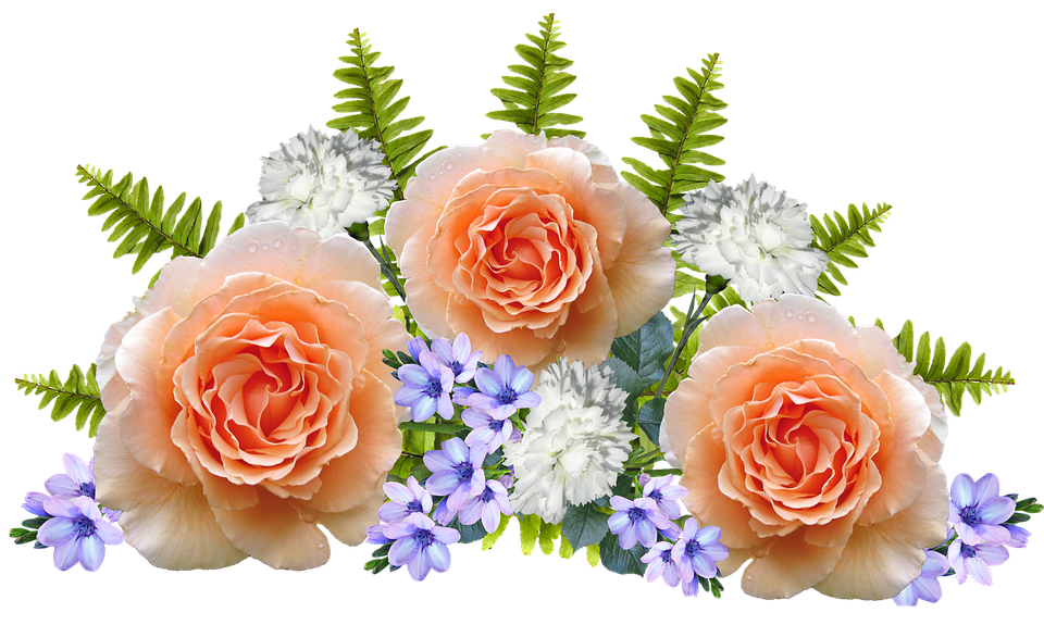 Peach Roses Floral Arrangement