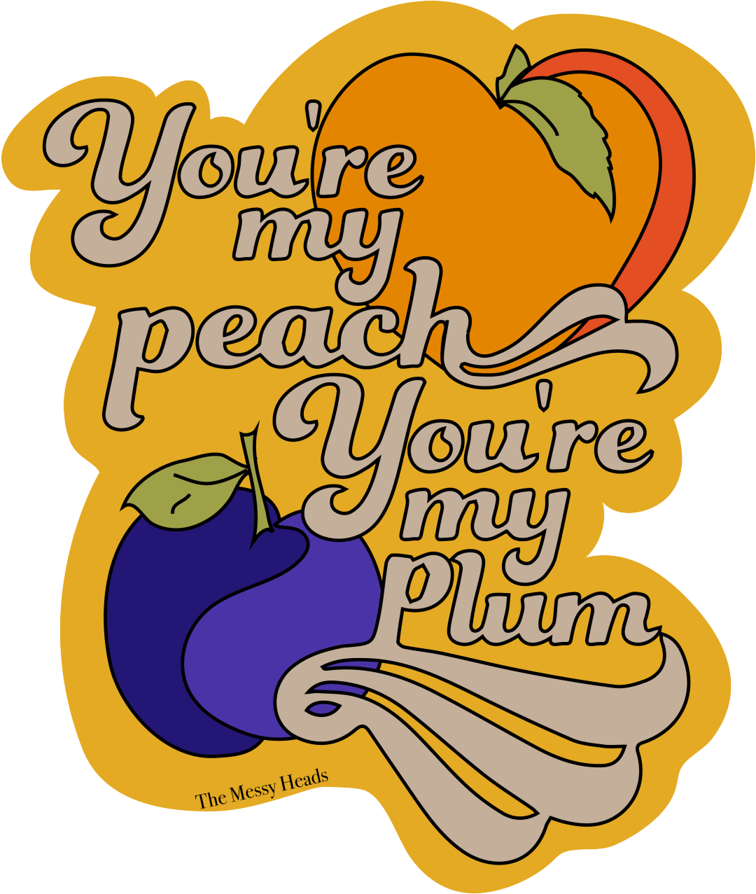 Peachand Plum Affection Artwork