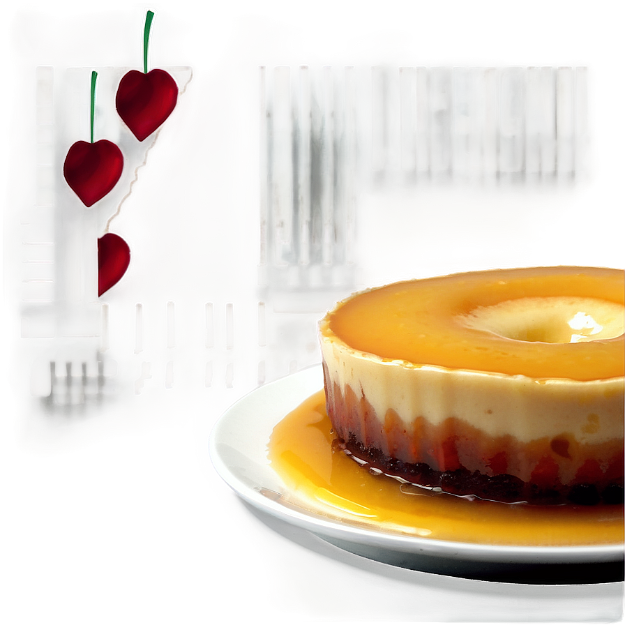 Peaches and Cream Flan PNG 06132024 PNG with transparent background