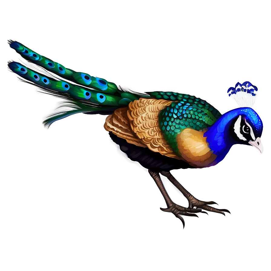 Peacock Illustration PNG ltl PNG with transparent background