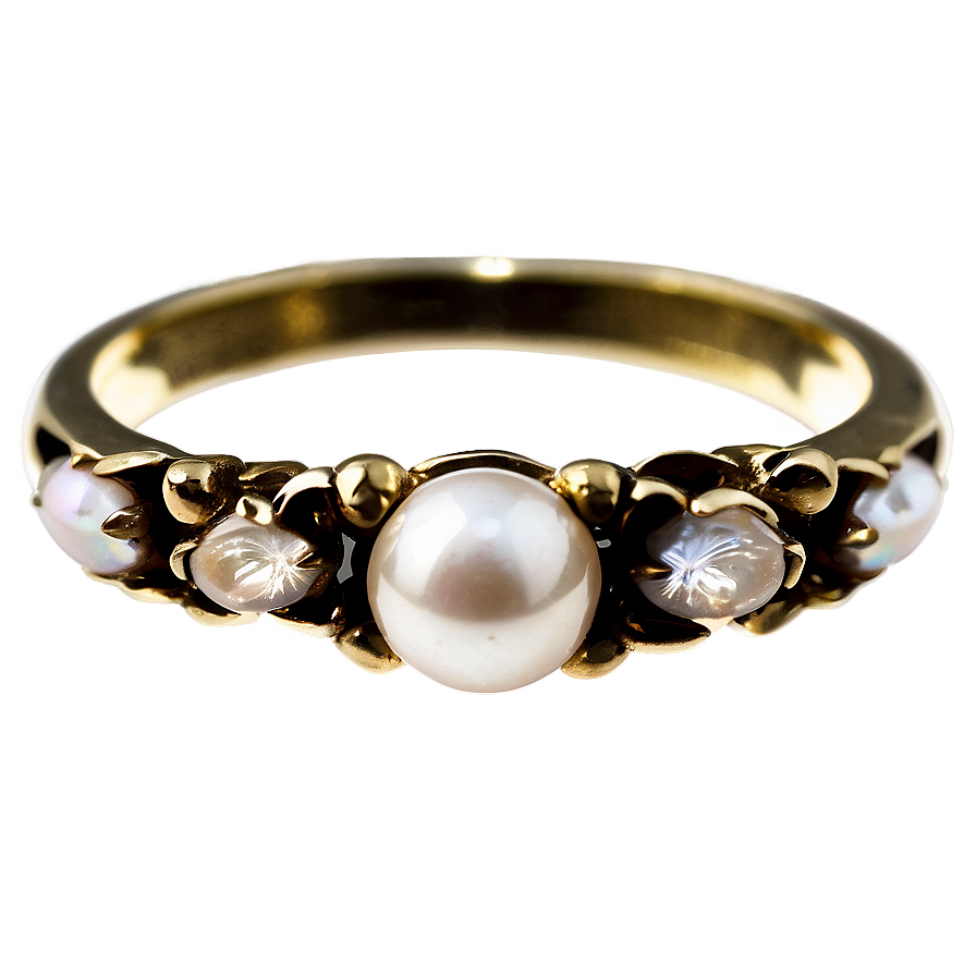 Pearl Accent Rings Png Xvc60