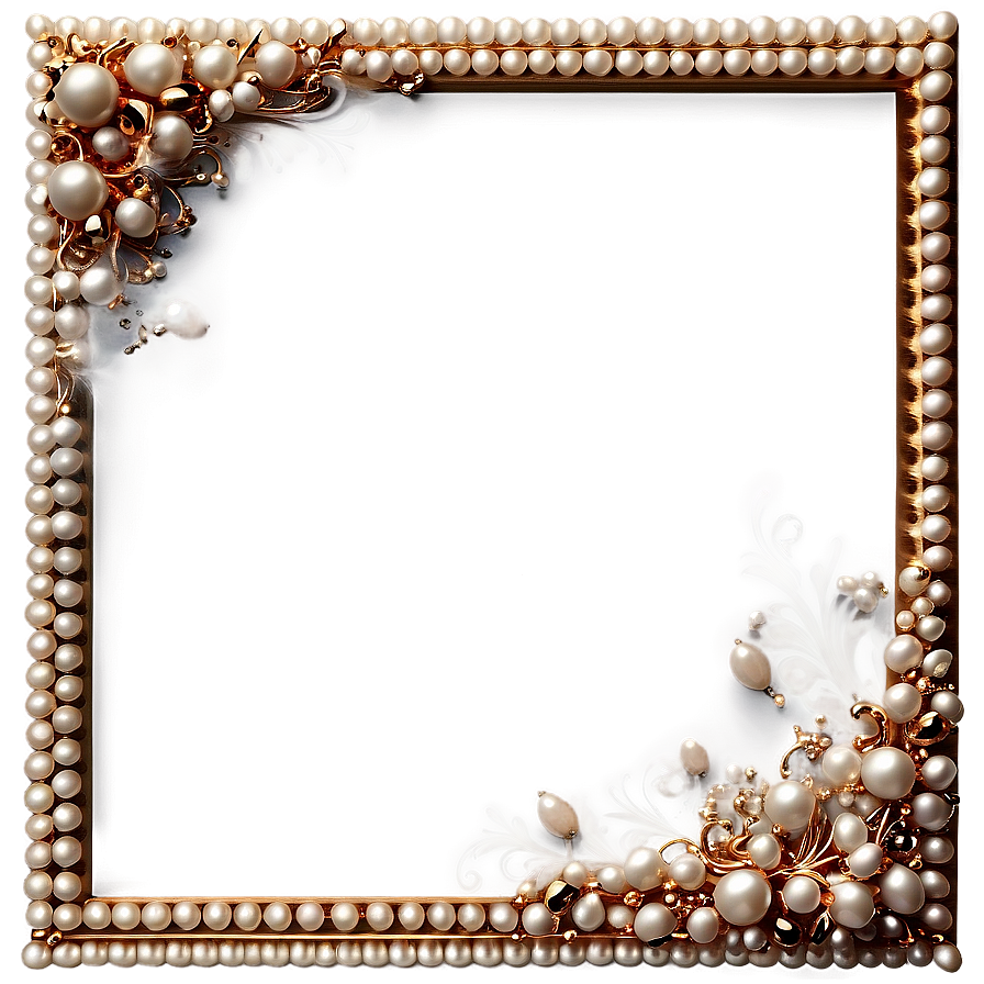 Pearl Wedding Frame Png 06262024