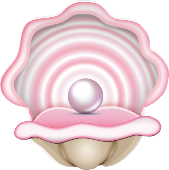 Oyster With Pearl Svg Clip Arts - Cartoon Clam With Pearl, HD Png Download PNG with transparent background